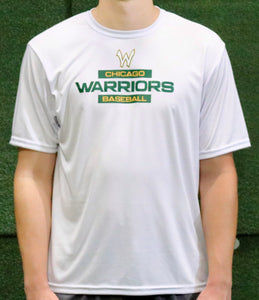 Warriors Baseball Graphic Tshirt- White