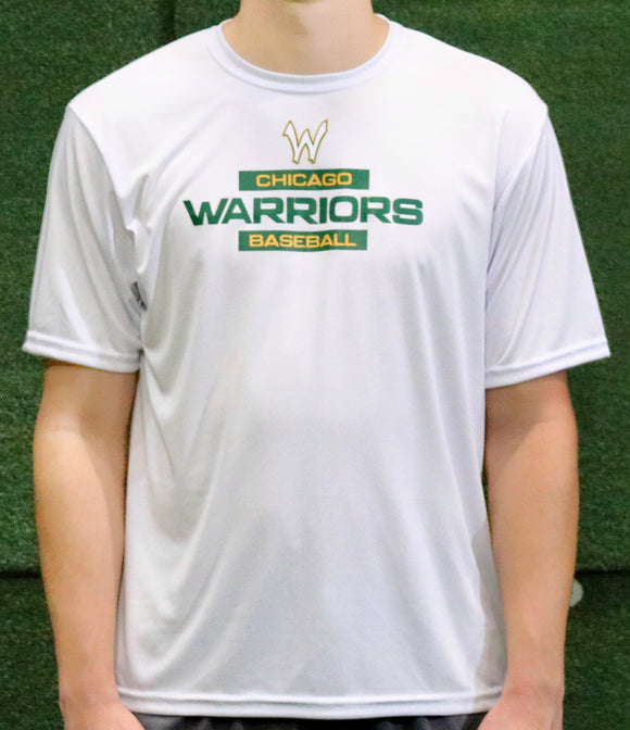 Warriors Baseball Graphic Tshirt- White