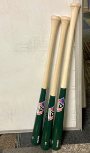 Akadema Wood Bat - Maple Bamboo Hybrid Green Barrel and Natural Wood Handle