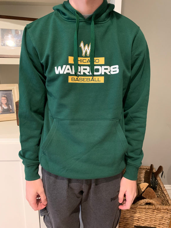New Chicago Warrior Green Hoodie with Updated Warriors Graphic